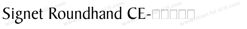 Signet Roundhand CE字体转换